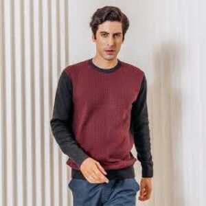 Men's Apt. 9 Merino Wool Textured Colorblock Sweater NWT